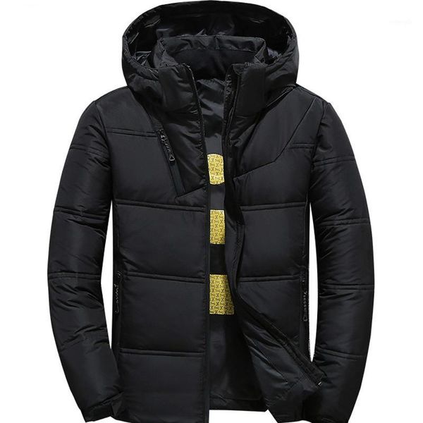 

2020 winter jacket men thermal thick down coat snow parka male warm outwear ultralight white duck down jacket men1, Black