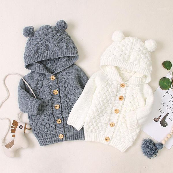 

jackets born solid knit sweatshirt infant winter jacket warm coat outwear hooded sweater baby girl boy autumn clothes1, Blue;gray