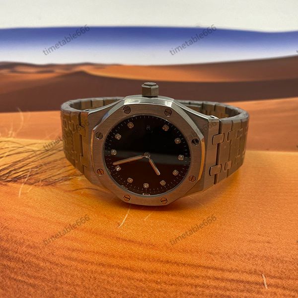 

montre de luxe wristwatches watches for men lattice decorative dial automatic mechanical watch classic 41mm stainless steel strap luminous u, Slivery;brown