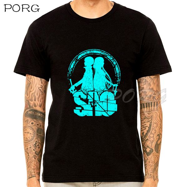 

sport sword art online kirito asuna fashion men t shirt summer japan t-shirt casual funny print t-shirt anime shirt streetwear