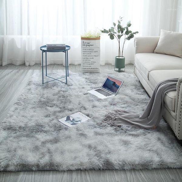 

carpets gradient color living room carpet european long hair fashion bedroom mat bay window bedside blanket washable personality rug1