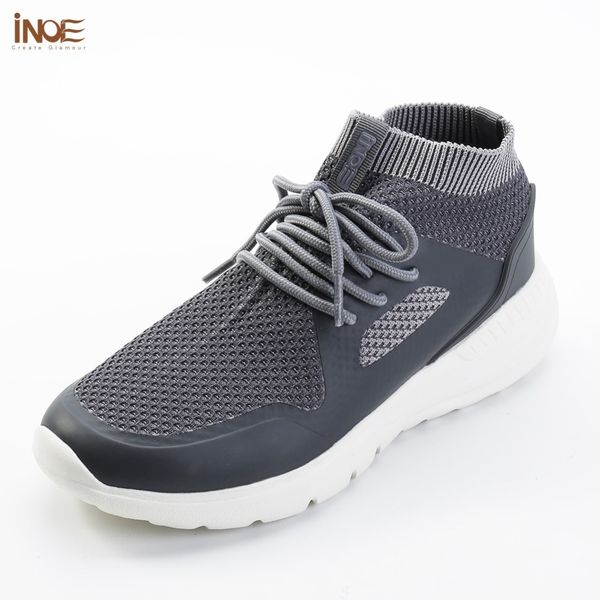 

inoe new fashion style women spring summer shoes air mesh for women autumn casual sneakers breathable grey black 36-44 slip-on lj200812