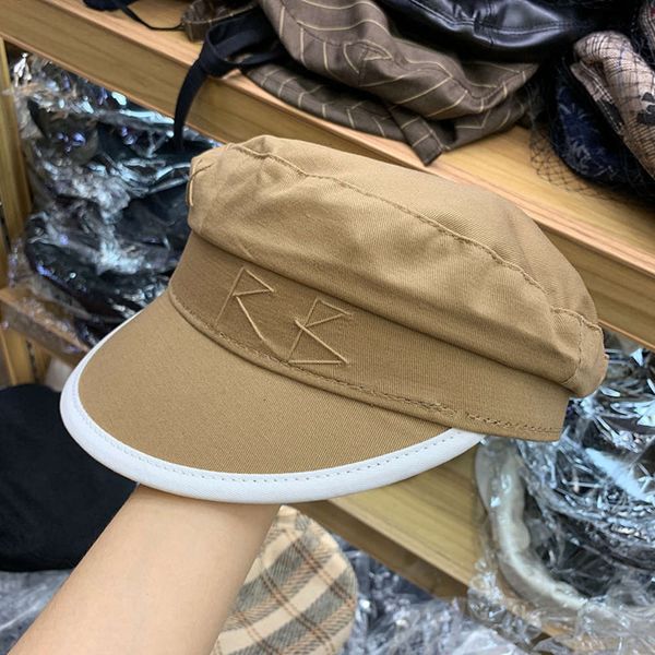 

korean octagonal jmx hat in autumn and winter, Blue;gray