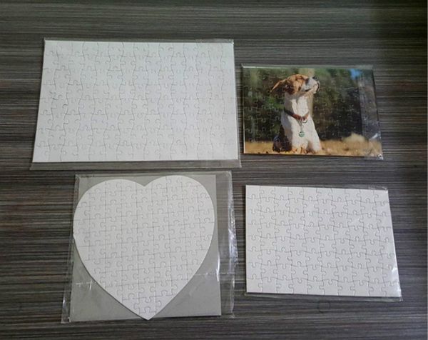 

sublimation blank heart puzzles diy puzzle heart love shape puzzle transfer printing blank consumables child toys gifts
