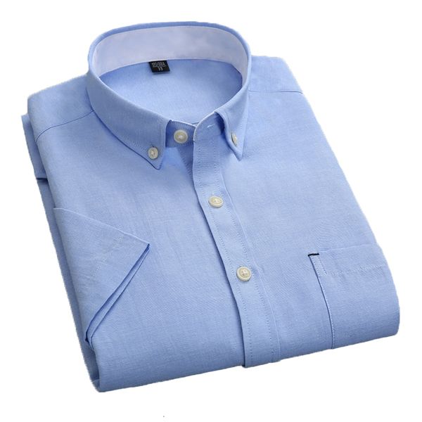 

2021 summer new men's brand luxury cotton short sleeves turn-down collar shirt men clothes z9h0, White;black