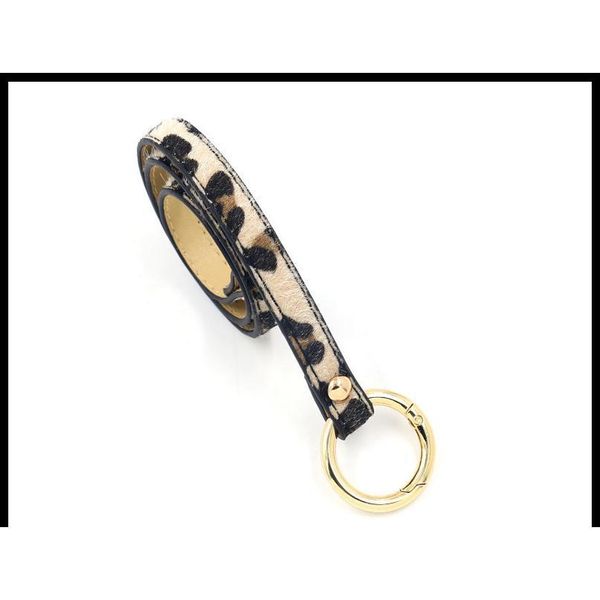 

fashion bracelet brown multi-layer 3-ring alloy ring leopard horse hair poly urethane leather bracelet female qylkew