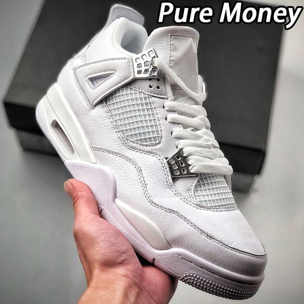 

basketball shoes 4s man woman mens sneakers bred red thunder sail pure money white oreo desert moss university blue cool grey men women trai