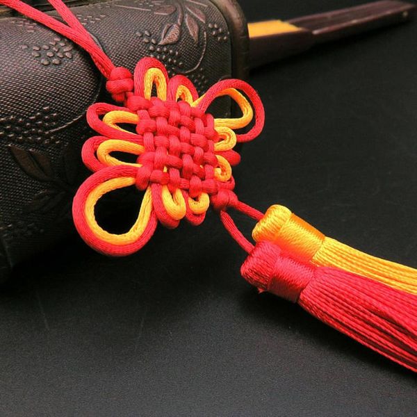 

5 шт. китайский узлы красные желтые двойные кисточки клабельные клабные ремни diy ювелирные изделия сделание подвески подвеска ремесло аксес