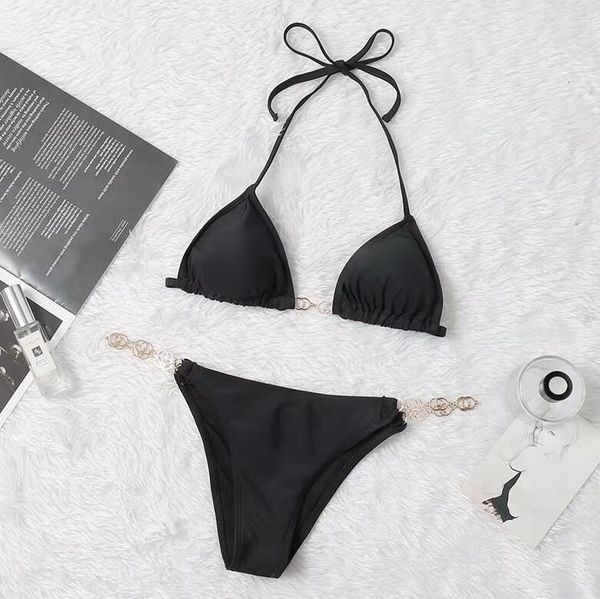 

2021 designer letter fashion bikini women's beach swimsuit underwear 2-piece swimsuit strap free, Gray