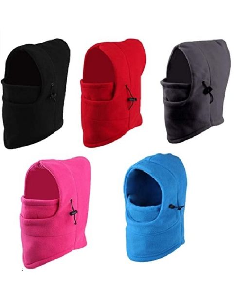 

5pcs balaclava hood 3 in 1 multifunction thermal windproof full face mask cover caps winter warm neck warmer hatoutdoor ski mask headcover