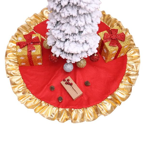 

90cm christmas tree dress red phnom penh christmas tree skirt round mat carpet decorations for home