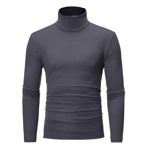 

men's high neck thin elastic long sve sweater, knitted fabric, solid color, warm, autumn and winter, 2021, White;black