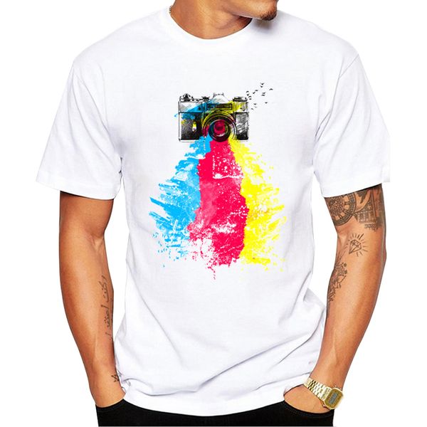 

teehub fashion cmyk shoots funny vitnage camera printed short sleeve casual hipster sport hooded sweatshirt hoodie t shirt