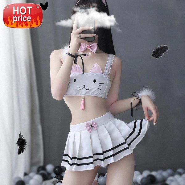

cat woman cosplay naughty lingerie erotic role play catwoman cowgirl bunny suit halloween cow costume for women #dg0j, Black;white