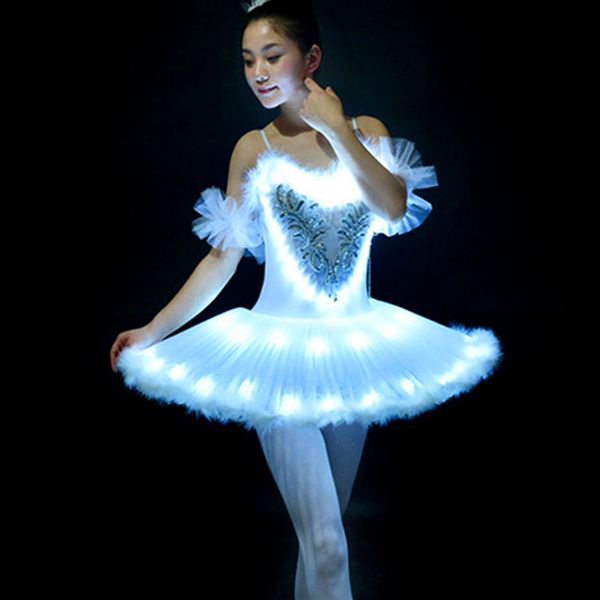 

professional ballet tutus led swan lake ballet dance clothes tutu skirt women ballerina dress for girls party, Black;red