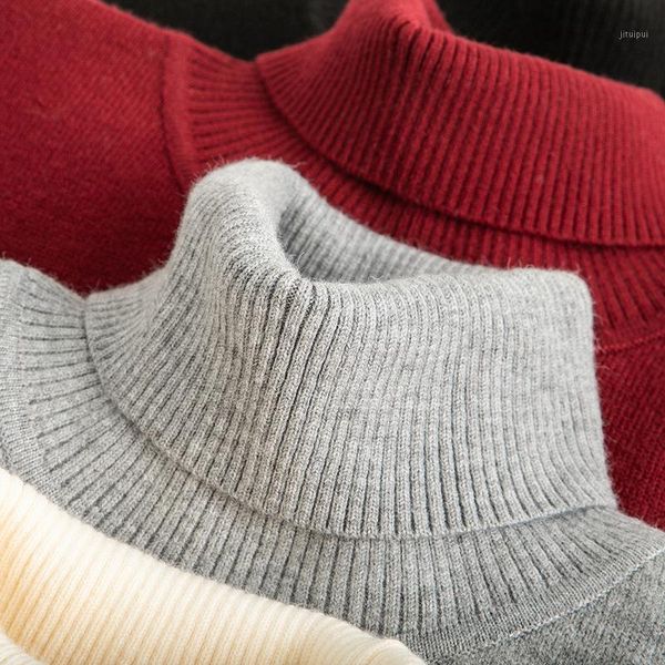 

men turtleneck sweater pullover man fashion solid color wool sweater thick knit men's sweaters winter new 20201, White;black
