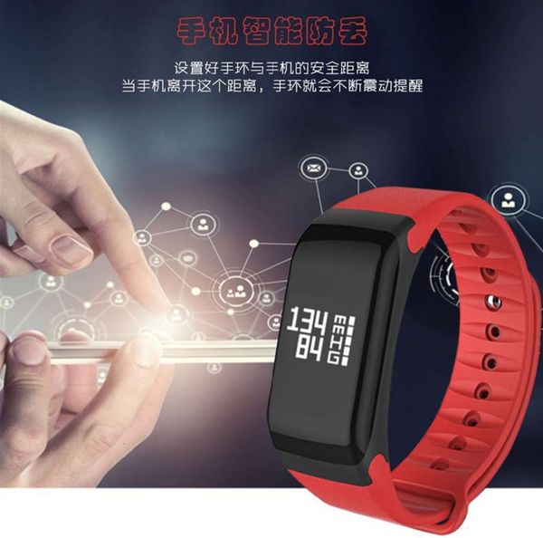 

f1 bluetooth smart bracelet heart rate blood prsure exercise meter step health