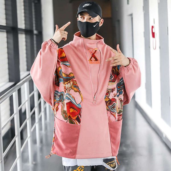 

hip hop men's fashion brand oversized plush sweater for men, Black