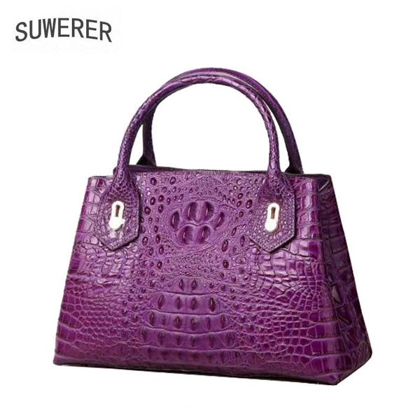 

2020 new genuine leather women bags fashion embossed crocodile pattern luxury handbags women bags designer leathe bag