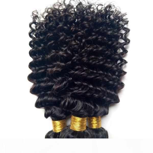

malaysian brazilian virgin human hair weft soft deep curly hair extensions beauty indian remy human hair weaves 3 4 5pcs lot 8-28inch, Black