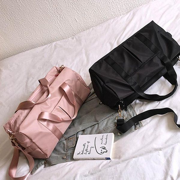 

outdoor waterproof nylon sports gym bags men women training fitness travel handbag yoga mat sport bag with shoes compartment1