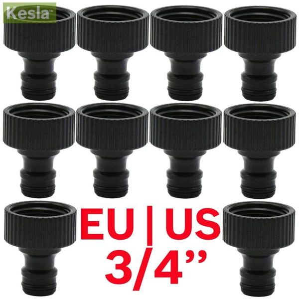 

watering equipments 10pcs quick connector nipple euro usa 3/4 inch female threaded hose pipe adapter garden tubing drip irrigation system