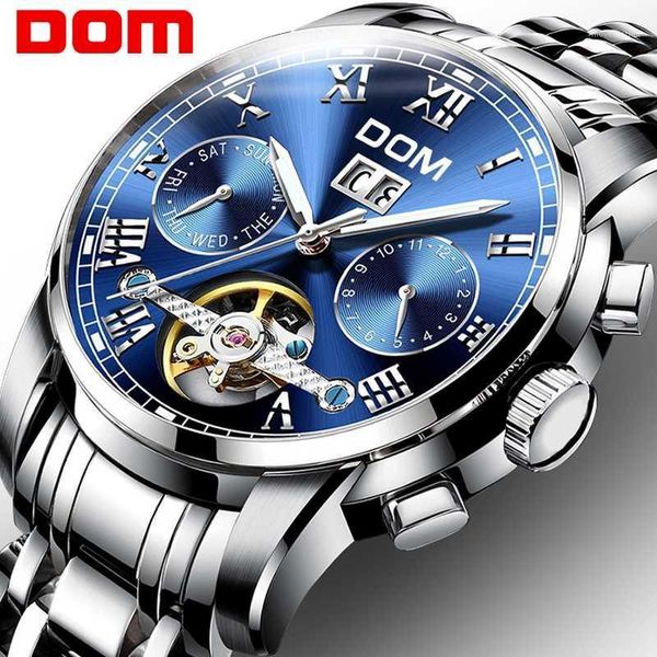 

genuine watch men automatic mechanical tourbillon watch luxury fashion stainless steel sport watches mens relogio masculino1, Slivery;brown