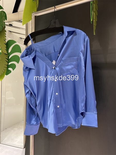 

women's blouses & shirts aw king off shoulder collarbone sling long sleeve shirt spring and summer ju jingyi same polo collar women, White