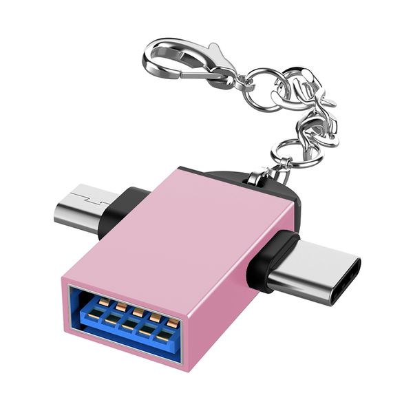 

2-in-1 type-c micro usb otg adapter for android huawei usb 3.1 data transmit converters for tablet hard disk drive phone wjjdz