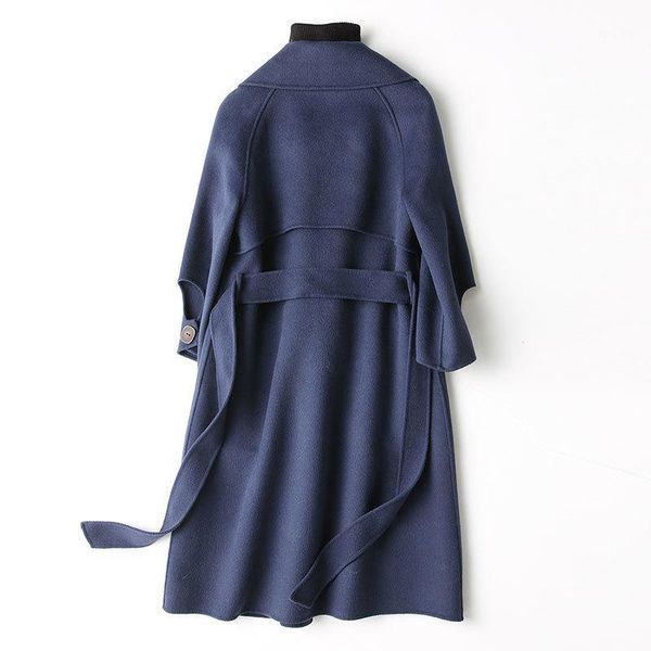 

autumn winter women 2020 new 80% coat female double wool jacket outerwear manteau femme hiver 37125 wyq11521, Black