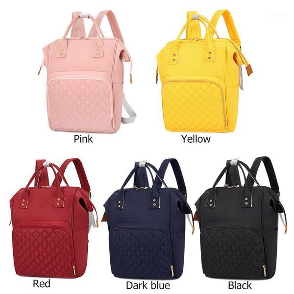 

fashion solid color mommy travel backpacks large capacity nylon maternity nappy handle bags baby care nursing diaper packs1
