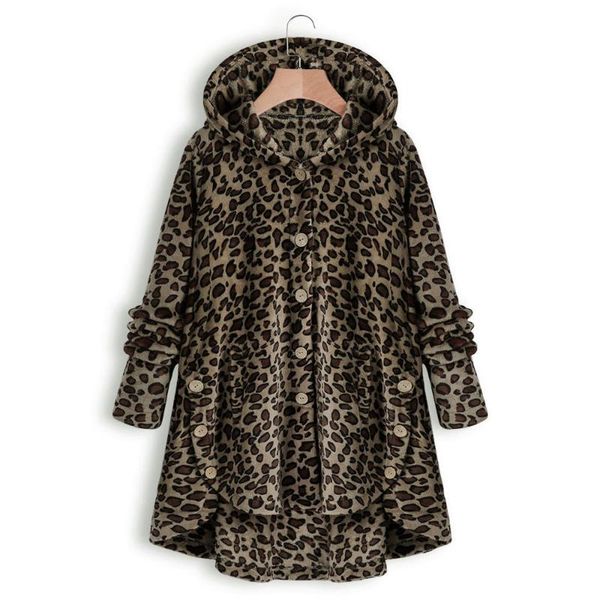 

women fluffy coat winter casual loose solid button fleece hooded teddy bear coat female cute warm soft plus size winter outwear, Tan;black