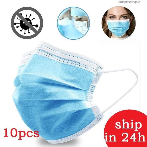 

layer face disposable 3 mask mascarillas masque usa fabric facial mouth masks