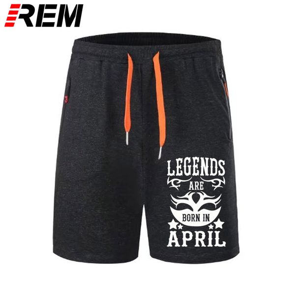 

sport rem novelty legends are born in april funny birthday gift men's cotton man cool raglan sleeve panties short pants