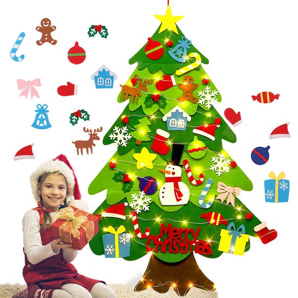 

christmas with felt tree diy ornaments soft and string light christma decorations