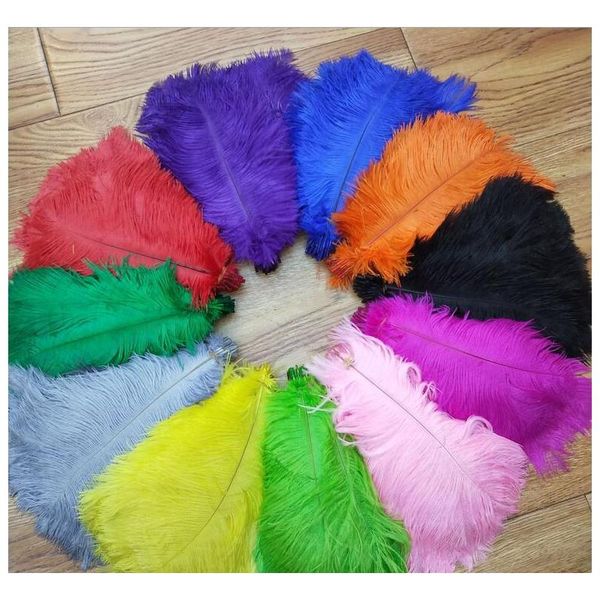 

10-12 inch 25-30cm multi color beautiful ostrich feathers for wedding centerpiece table centerpieces party decoraction supply
