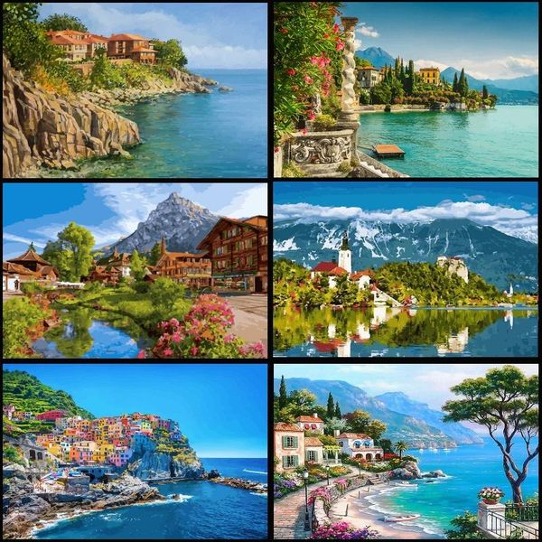 

paintings diamond embroidery landscape 5d mosaic cross stitch rhinestones painting