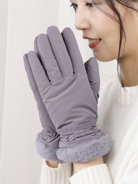 

теплые перчатки зимой женской плюш вниз хлопок лыжи мило студенты холодного доказательство ветрозащитного водонепроницаемых сенсорного экран, Blue;gray