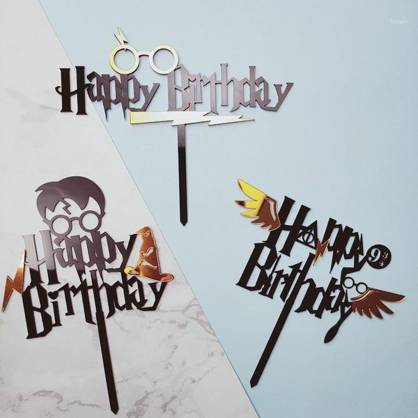 

other festive & party supplies ins happy birthday cake er black boy magic acrylic children's ers decoration for baby shower gif