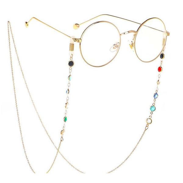 

multicolor stone beads link chain eyeglasses chains reading glasses sunglasses strap cord holder neck headband acc jlliok