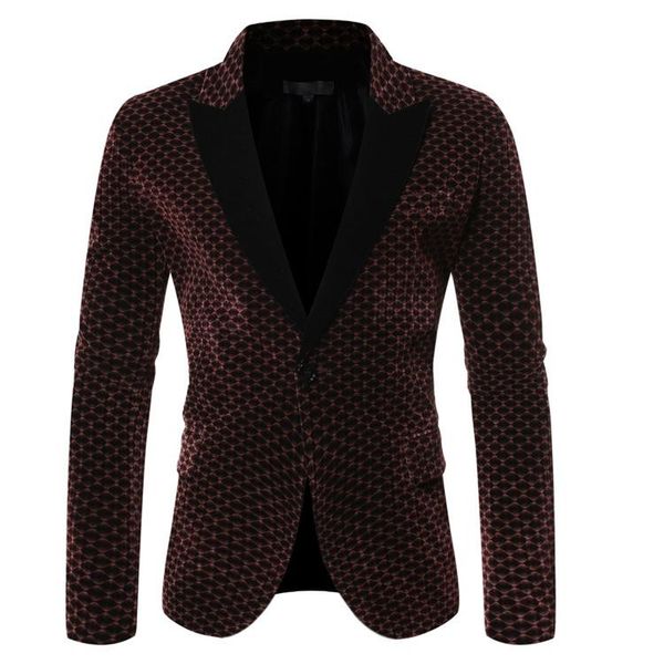 

men's suits & blazers fashion leisure brand personality business long-sleeve creative plaid men blazer mens jacket, White;black