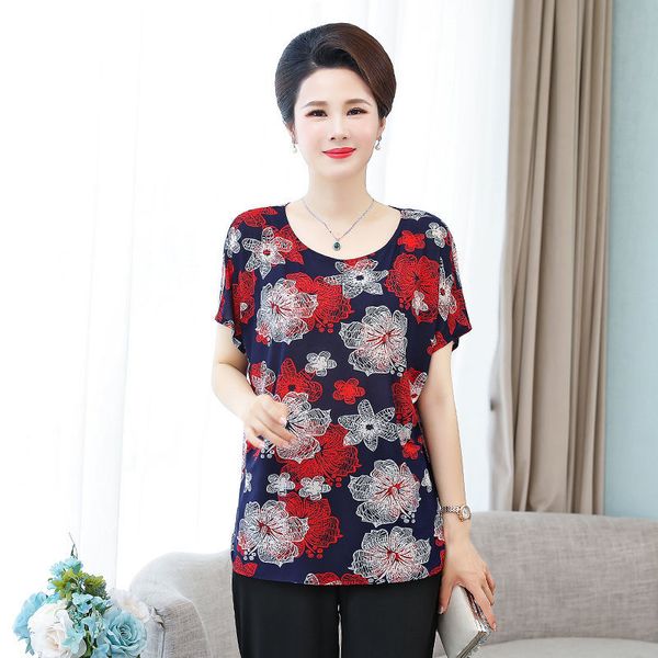 

2021 new new women summer shirts casual o-neck plus size print blousa 5xl shirt femme print casual women clothing ufck, White