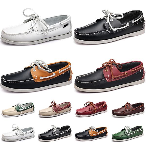 

2021 new men running shoes white black green orange beige blue dark brown mens fashion trainer sneakers outdoor jogging walking size 40-45
