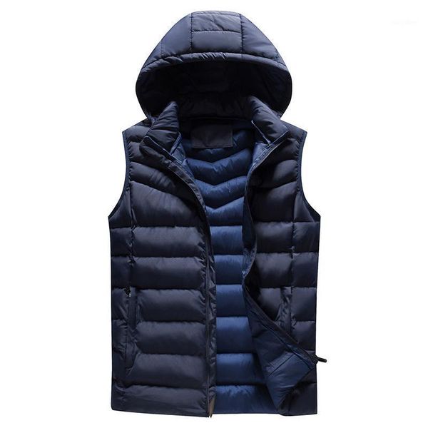 

winter keep warm windproof light cotton can remove the hat waistcoat1, Black;white
