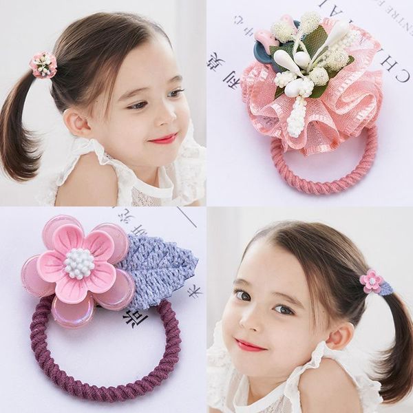 

pretty flower princess headband baby girls super soft cute pearl turban headwear child kids fashion hair accessories gift1, Slivery;white