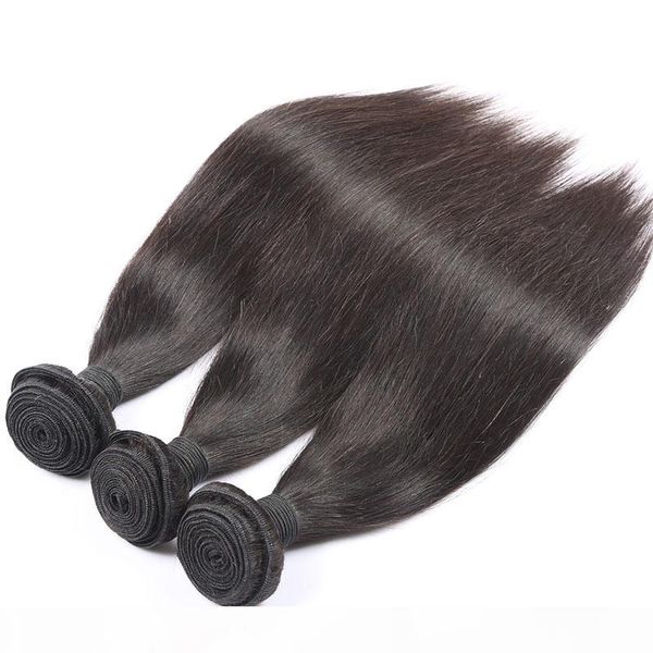 

8a grade brazilian virgin hair straight 3pcs lot 100g pcs straight hair bundles natural black color 100% human virgin hair