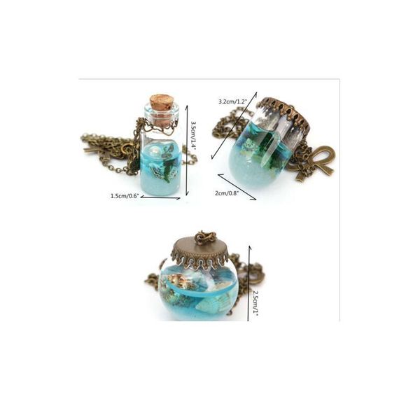 

1piece hollow glass straight tube wishing glass vial pendant diy bulb vase jewelry findings glass locket differ sqcnuy, Black