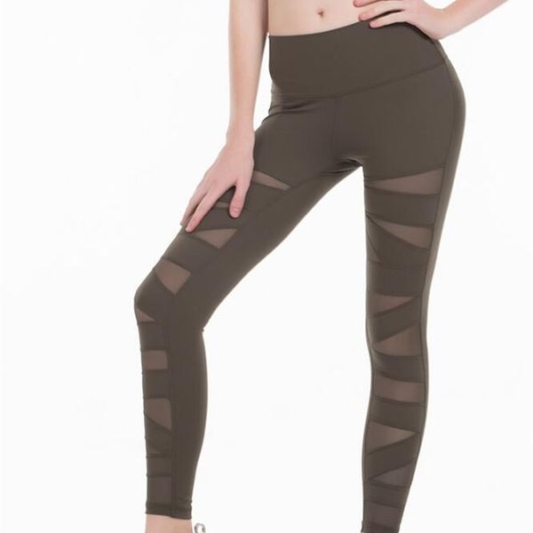

women mesh leggings skinny sport pants 201203, Black