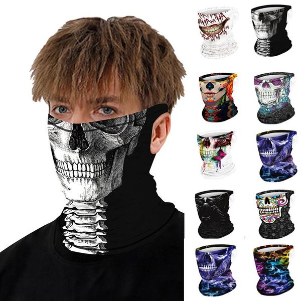 

scarves motorcycle balaclava face mask shield skull ghost masks ski scary motoanti-uv windproof scarf bandana, Blue;gray