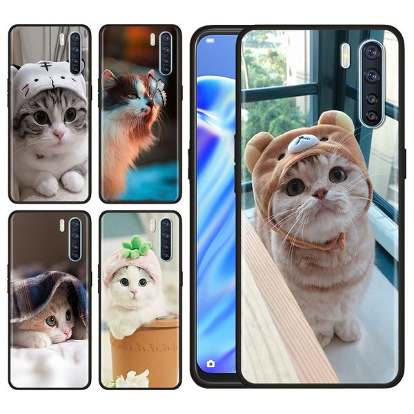 

новогодние подарки cute cats телефон для oppo a5 a9 2020 f11 найти x2lite neo reno 3 4 pro se a32 a31 f15 молодёжная силиконовый чехол shell